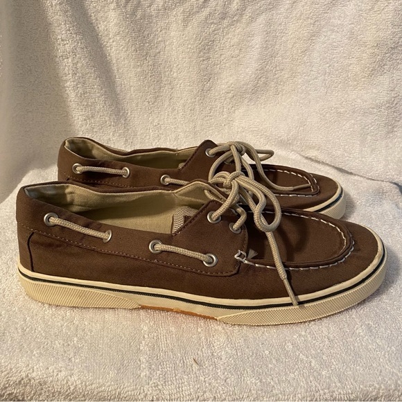 Fall Creek Shoes Mens Size 8 Lace Up Flats Boat Brown Bellaire - Picture 2 of 11